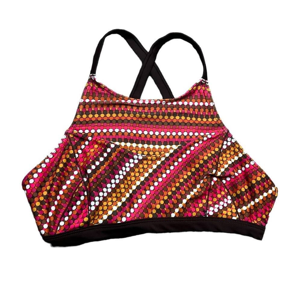 Prana Swim top size small Orange, pink brown